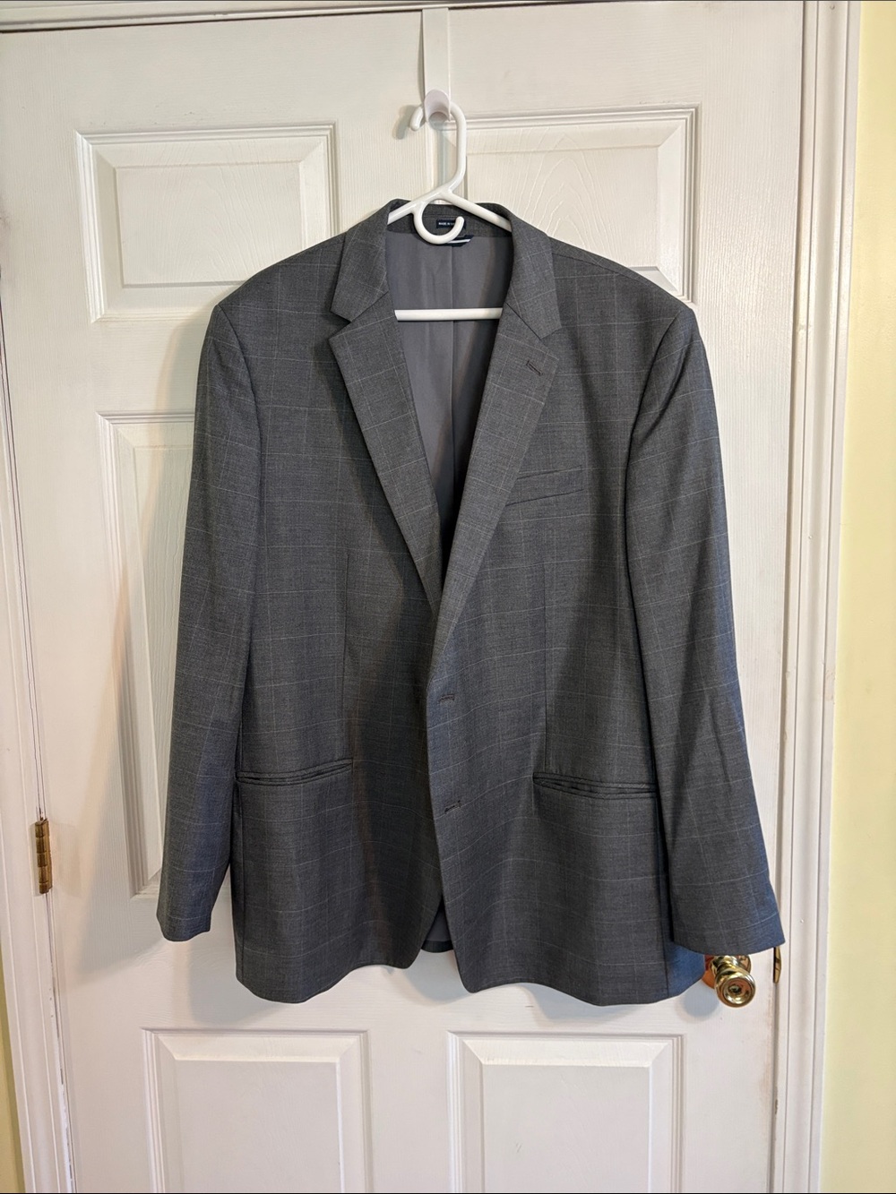 Mens Saddlebred Motion Stretch  Gray Sport Coat Size 52L